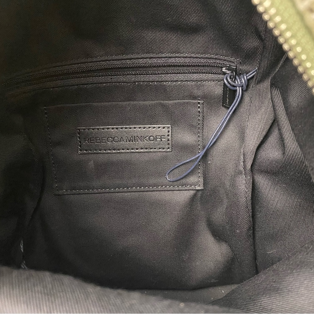 NEW Rebecca Minkoff Julian Backpack Olive Green Bubbled Lamb Leather - Picture 12 of 13
